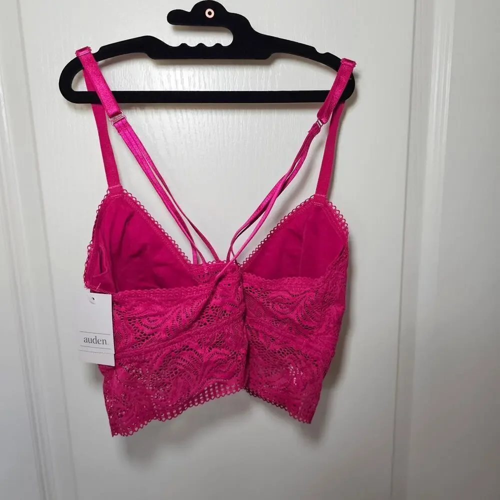 Auden Tea Rose Pink Bralette Size Large